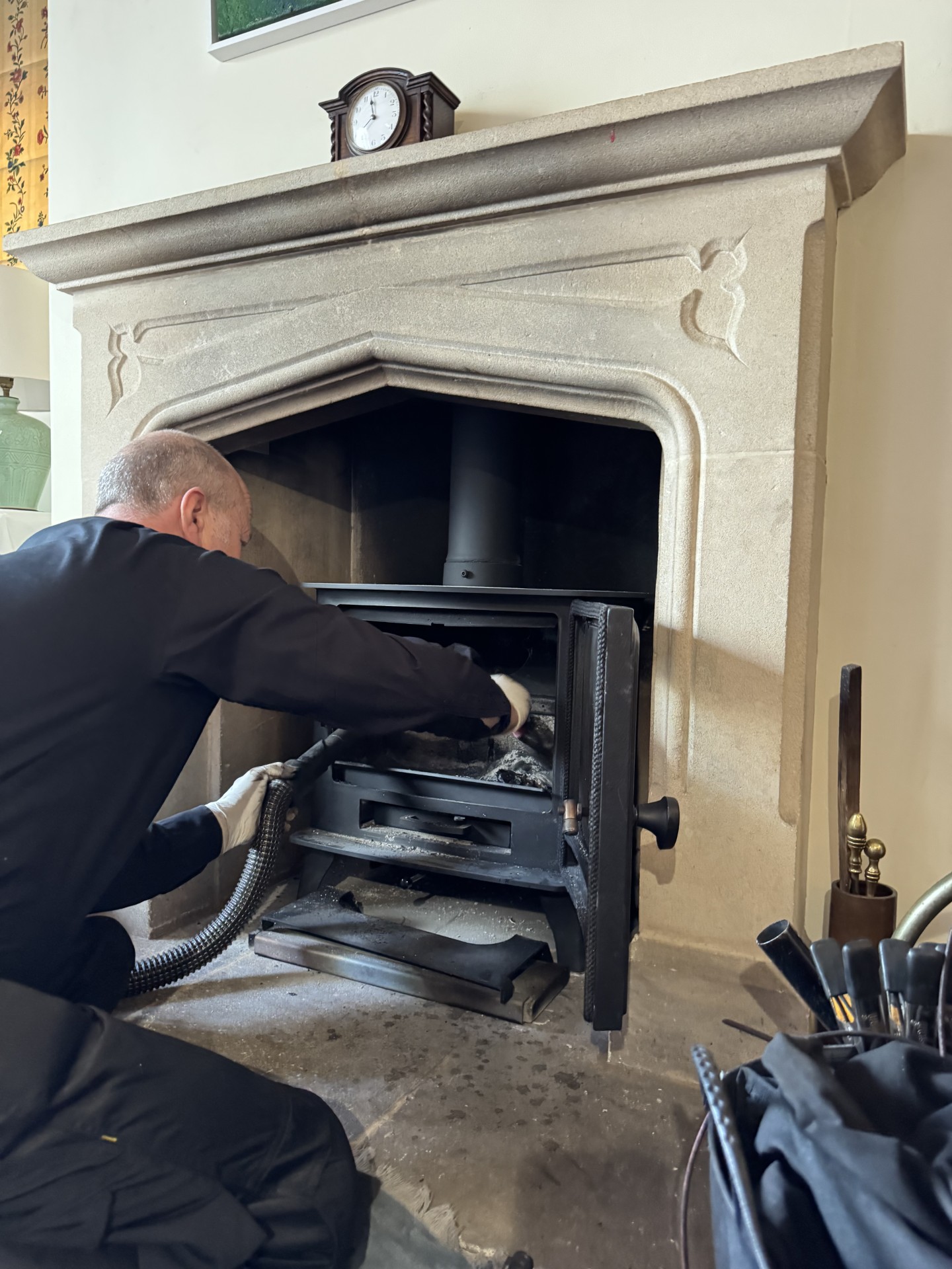 cleaning woodburner