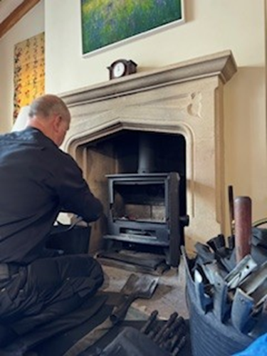 cleaning woodburner